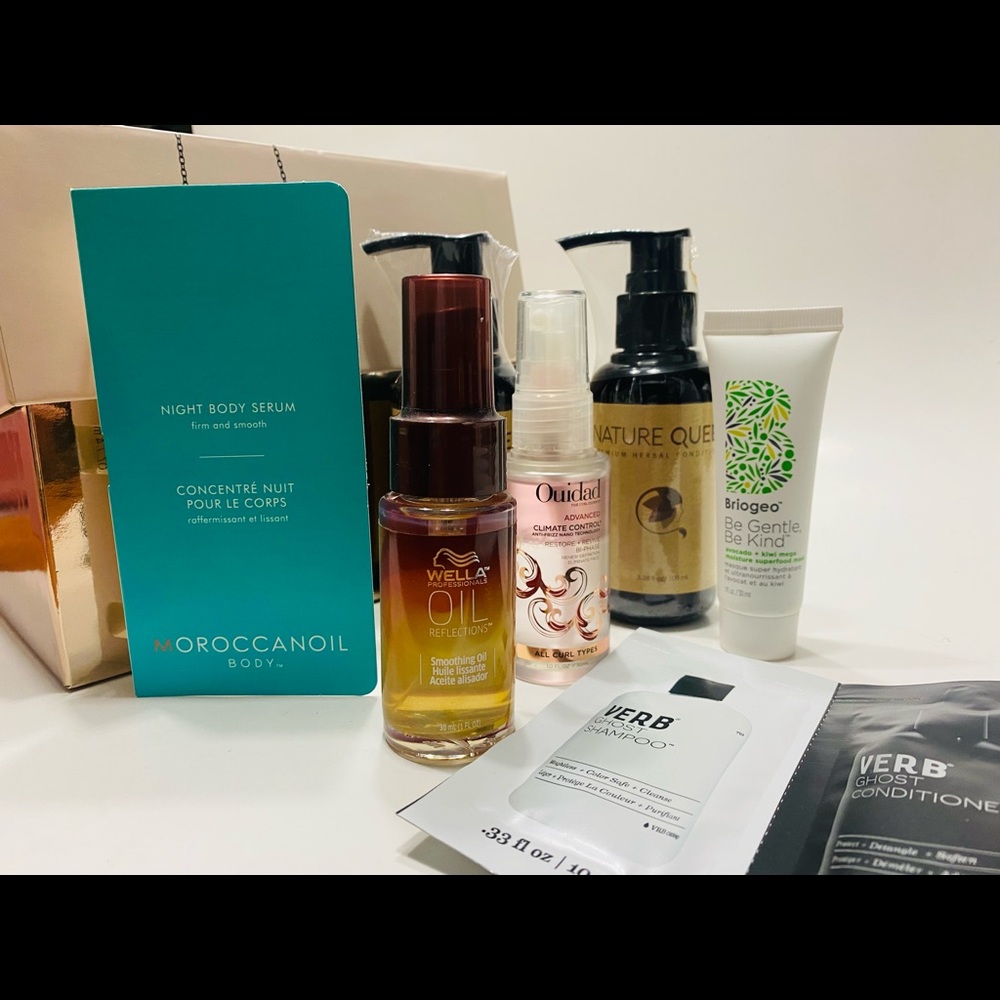 Luxury hair and body self care treatment box
